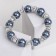 Bracelet Pearl "Bead" ball No. 10, gray color in silver, d = 6 cm