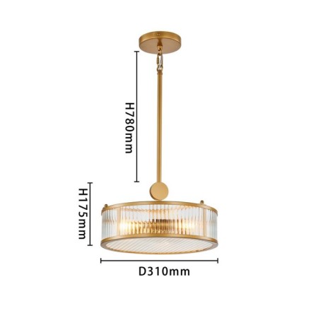 Suspension chandelier Radiales 310 mm, E14 120W-2