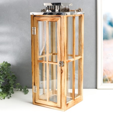 Climber tree "Lantern - large windows" brown set 2 pcs 30x13x13; 49x18.5x18.5 cm-4