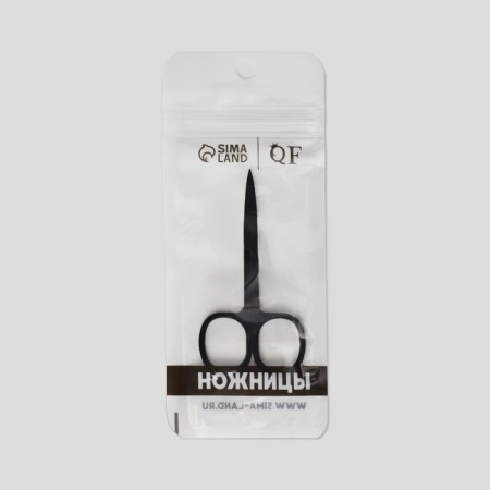 Scissors manicure, wide, bent, 9 cm, black color-2