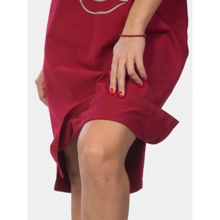 Female dress, size 44, burgundy color-5