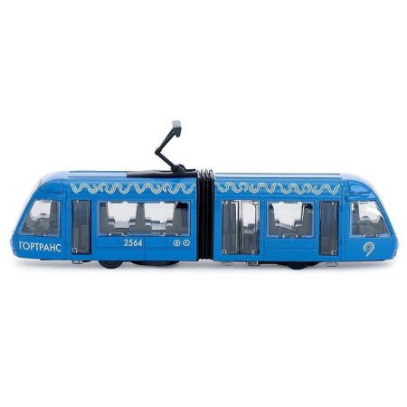 Metal tram with an accordion 19 cm, light and sound effects, inertial-1