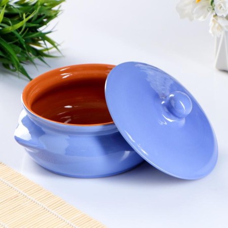 Ceramic pot of baking "Borisovsky" 0.7l / 15x9cm, rainbow mix-9