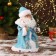 Santa Claus "In a blue fur coat with gifts" moves, with backlight, 30 cm