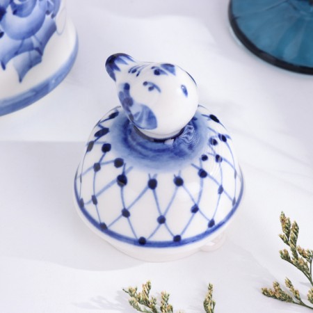Teapot "Sparrow", 26 x 21 cm, gzhel-6