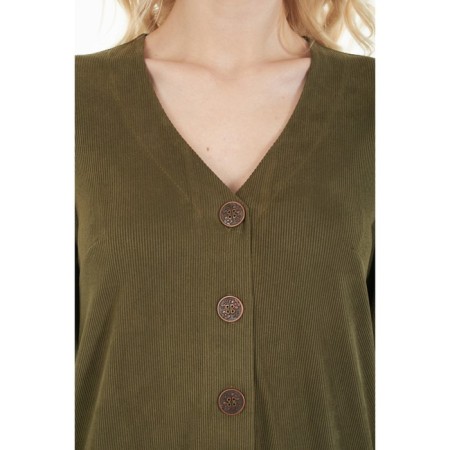 Women's dress, size 42, khaki color-1