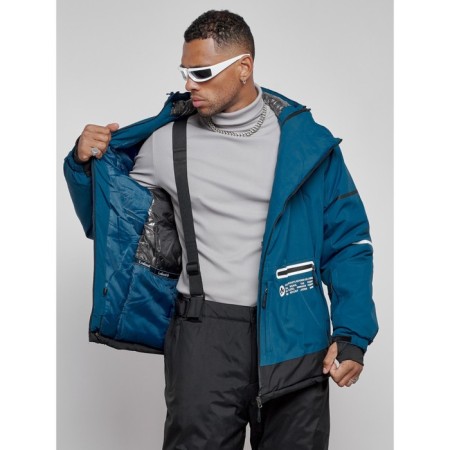 Ski costume male winter, size 56, blue color-13