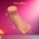 Training foot for pedicure, with bending fingers, beige color