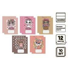 A set of notebooks of 10 pieces, 12 sheets in the calligrata line 