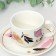 Coffee steam from ceramics "Flowers", 140 ml, white color
