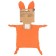Toy - comfort "bunny", rattle, orange color, mum & baby