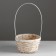 Wicker basket, d17x10.5xh33cm, white, bamboo