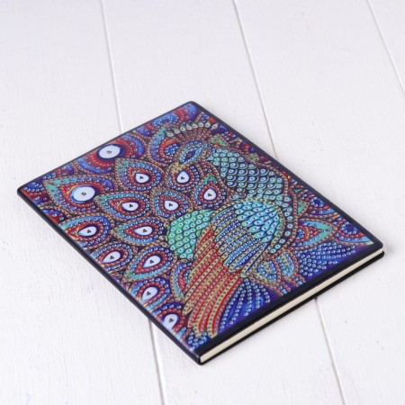 Diamond embroidery on the notebook "handsome peacock" 50 p.-1