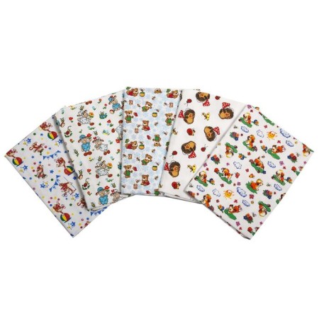 Flanel diaper, size 75x120 cm, color mix, 170 g/m, cotton 100%