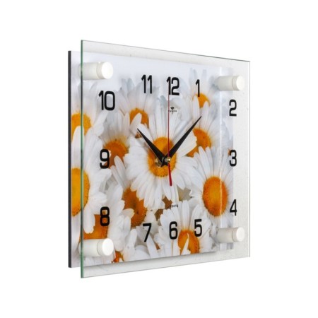 Wall watches: flowers, "daisies", silent, 20 x 26 cm-1