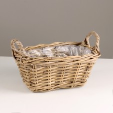 Wicker basket, 30x20xh15cm, natural, rattan