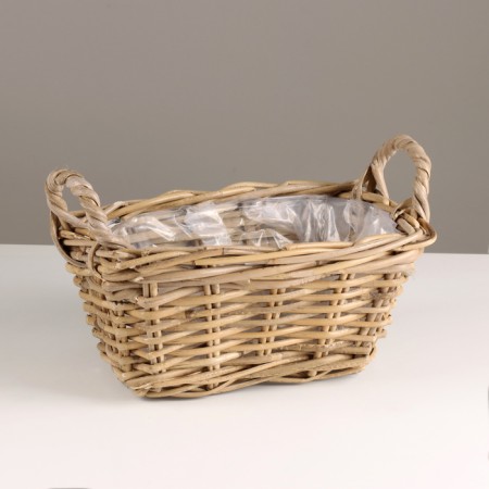 Wicker basket, 30x20xh15cm, natural, rattan