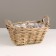 Wicker basket, 30x20xh15cm, natural, rattan