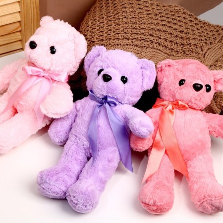 Soft toy "Mishutka with a bow", color mix-3