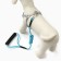 AMUNICE kit with a soft breathing harness and a round leash 120 x 1 cm, blue