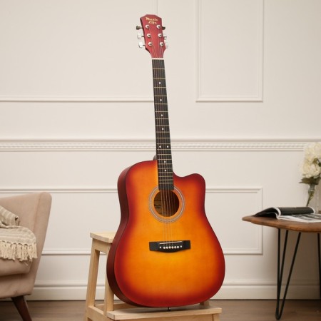 Acoustic guitar, Sanbert color, 104cm, with a neckline
