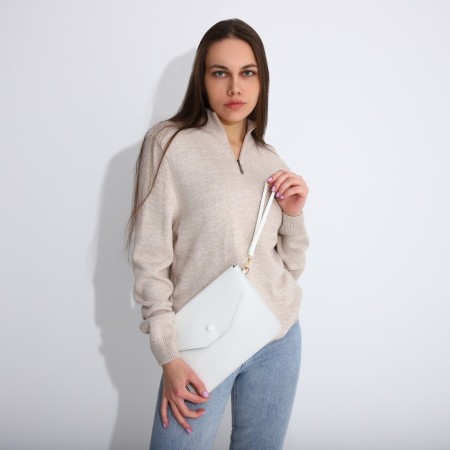 Bag-clate on the magnet, strap on the wrist, white color-6