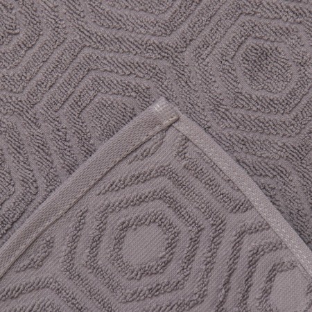 Terry towel "rhombus", gray color, 50x80 cm, cotton, 450g/m-3