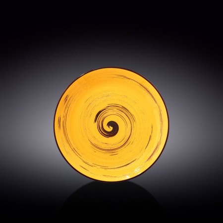 The plate round Wilmax England Spiral, D = 20 cm, yellow color
