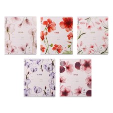 A notebook of 24 sheets in the Erichkrause Mystic Flowers cage, covered Cardboard, OFSET block, 5V, mix