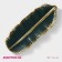 Dice dish of the Golden Leaf, 36 × 14 × 3 cm, golden color with green