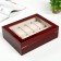 Casket Wood for the clock 10 departments "Red-brown" varnish 8x26x20 cm