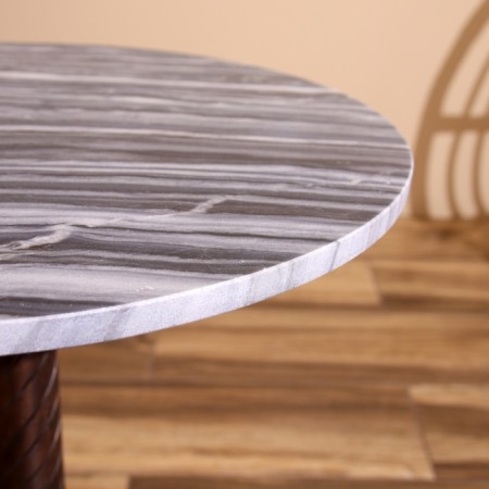 Coffee table 41x41x55 cm, aluminum/marble-3