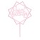 Topper "Happy Birthday", with rhinestones, pink color
