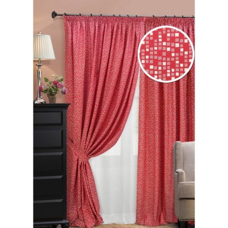Set of curtains on the braid Domino, size 400x270 cm, tulle - 450x270 cm