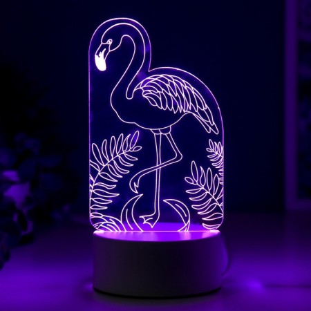 Flamingo lamp Led RGB from the network 9.5x10x19.5 cm Risalux-6