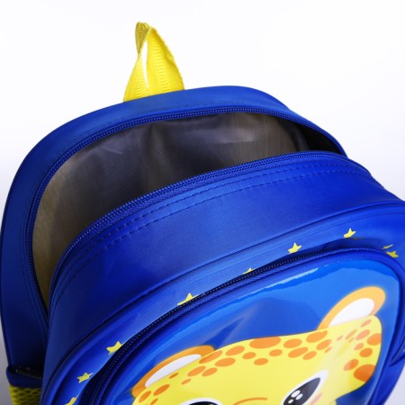 Baby backpack on lightning, 2 external pockets, blue color-4