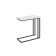Table Journal olon LDSP 700*320*680 chipper Egger: white/frame metal color: black