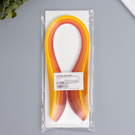 Strips for quilling 100 strips density 120 grams "yellow orange" width 0.5 cm length 39 cm 517733-2