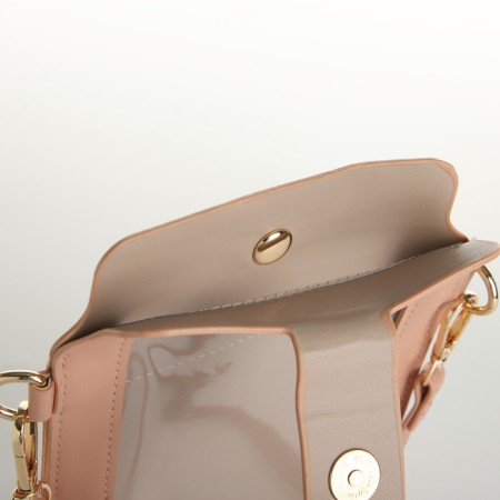 Female bag, cross-bodi, on the magnet, the color is pink-4