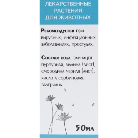 Therapeutic herbs "Strengthening immunity" for cats, 50 ml-4