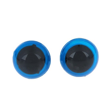 Rifle eyes with plugs, translucent, set 4pcs, blue color, size1 pcs: 1.4 × 1.4 cm-1