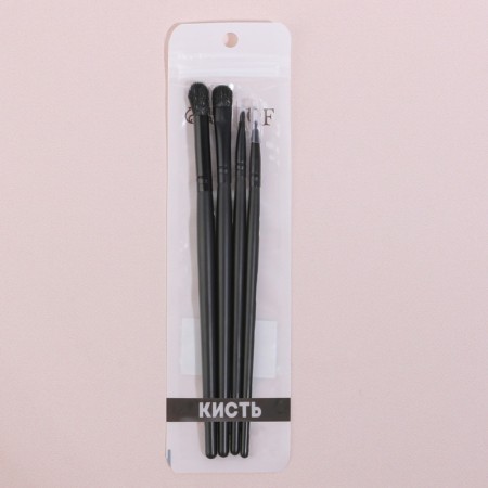 A set of makeup brushes "Premium Brush", 4 items, PVC CHOHOL, Black Color Black-8