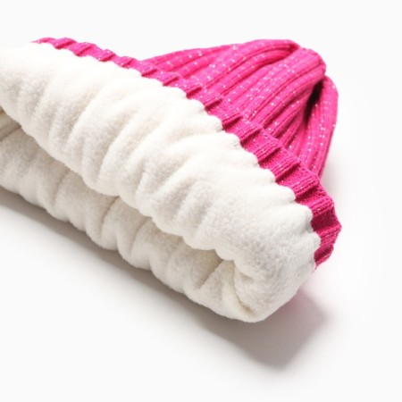 Hat for girls, raspberry color, size 48-52-1