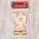 Soft suspension "Santa Claus in a suit with a geometric pattern" 6x12 cm, pink