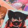 A notebook of 96 sheets in a cage on the rowing "anime", the cover coated cardboard, selective varnish, rounded corners, mix