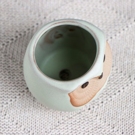 Pot "Owl Ukhta" 6.5x6.5x6cm, turquoise-3