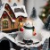 LED figure "Train and Snowman" 20 × 20 × 16 cm, polystone, AAX3 batteries (not complete), USB, glow warm white