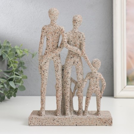 Polystone souvenir "Sandless people. Family" 22x15.5x5.5 cm-2