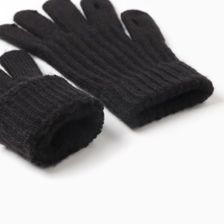 Women's gloves minku, black color, 21 cm-2