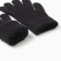 Women's gloves minku, black color, 21 cm